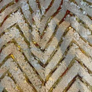 Sequin white & gold skirt